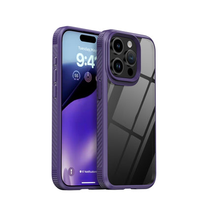 For iPhone 15 Pro iPAKY MG Series Transparent PC+TPU Phone Case(Purple) by iPAKY