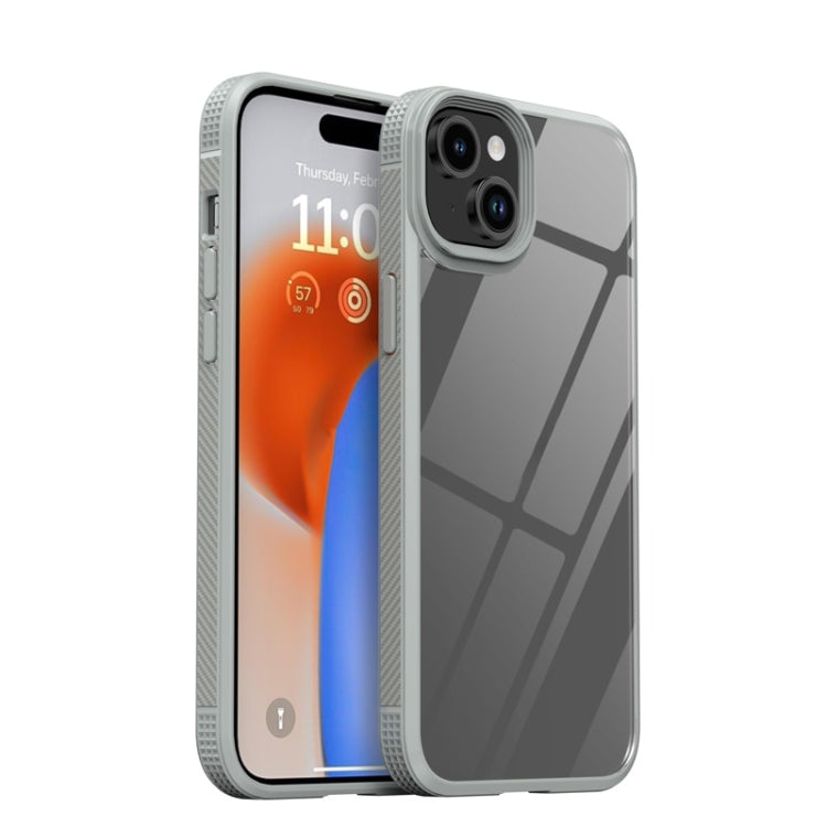 For iPhone 15 Plus iPAKY MG Series Transparent PC+TPU Phone Case(Grey) by iPAKY