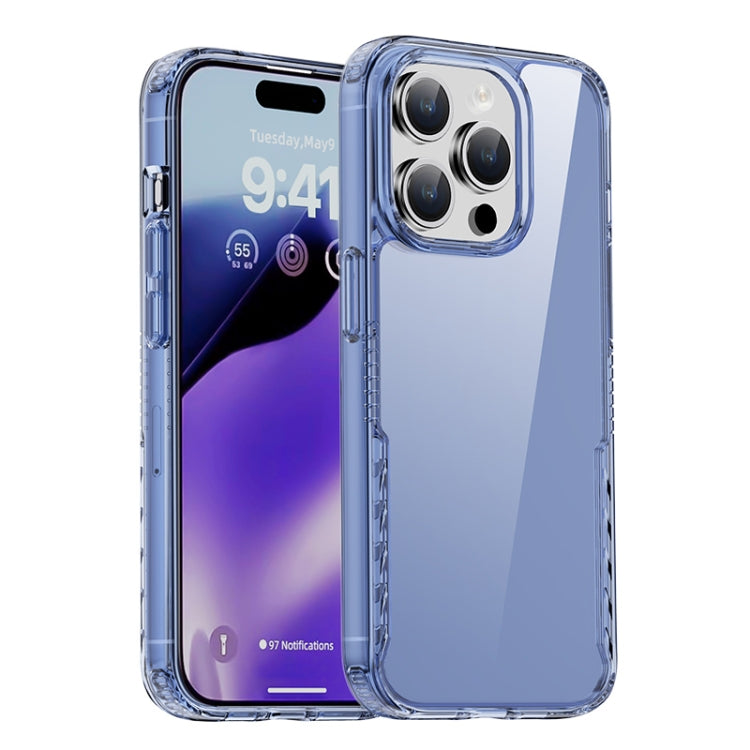 For iPhone 15 Pro iPAKY YG Series Transparent PC+TPU Phone Case(Transparent Blue) by iPAKY