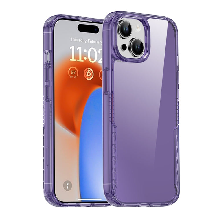 For iPhone 15 iPAKY YG Series Transparent PC+TPU Phone Case(Transparent Purple) by iPAKY