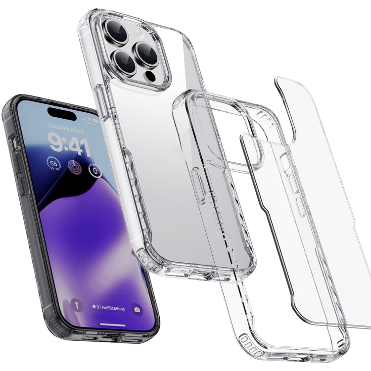 For iPhone 15 iPAKY YG Series Transparent PC+TPU Phone Case(Transparent Blue) by iPAKY