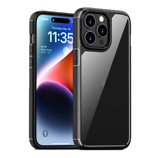 For iPhone 15 Pro Max iPAKY YJ Series Transparent PC+TPU Phone Case(Black) by iPAKY