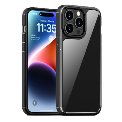 For iPhone 15 Pro iPAKY YJ Series Transparent PC+TPU Phone Case(Black) by iPAKY