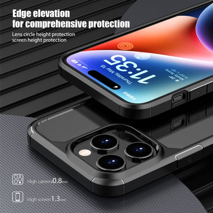 For iPhone 15 Plus iPAKY YJ Series Transparent PC+TPU Phone Case(Black) by iPAKY