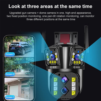 DF-3HBJ 8MP HD IP66 Waterproof Outdoor WiFi IP Camera Support Dual Light Source / Outside Lamp, Plug:UK Plug by bashfashion