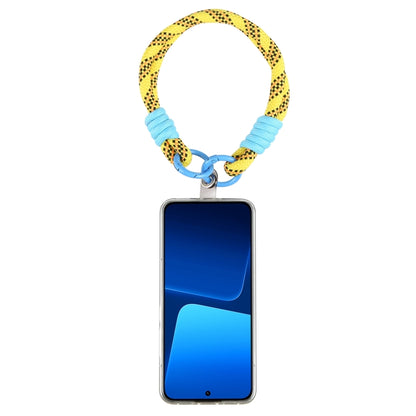 Dopamine Color Double Buckle Twist Rope Short Lanyard(Yellow Black) by bashfashion