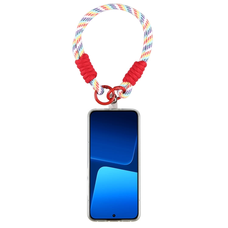 Dopamine Color Double Buckle Twist Rope Short Lanyard(Colorful Red) by bashfashion