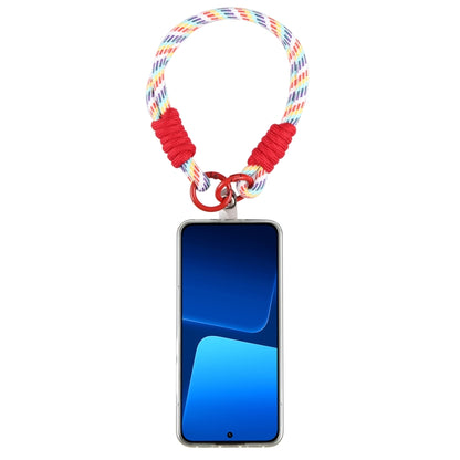 Dopamine Color Double Buckle Twist Rope Short Lanyard(Colorful Red) by bashfashion