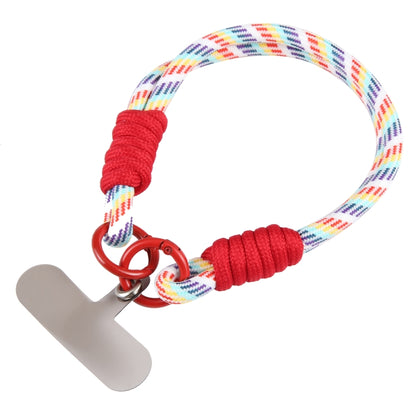 Dopamine Color Double Buckle Twist Rope Short Lanyard(Colorful Red) by bashfashion