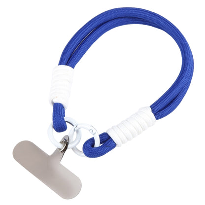 Dopamine Color Double Buckle Twist Rope Short Lanyard(Blue White) by bashfashion
