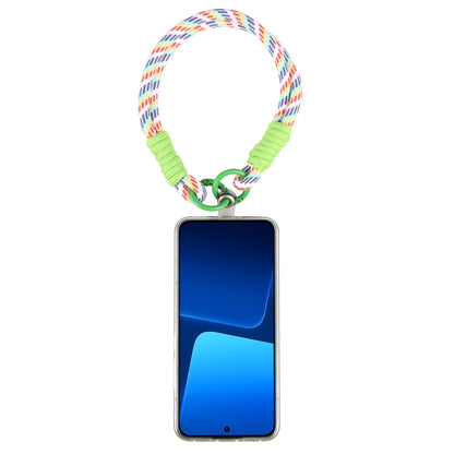 Dopamine Color Double Buckle Twist Rope Short Lanyard(Colorful Green) by bashfashion