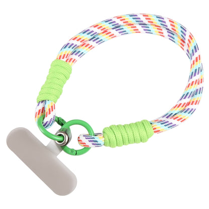 Dopamine Color Double Buckle Twist Rope Short Lanyard(Colorful Green) by bashfashion