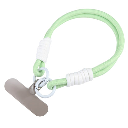 Dopamine Color Double Buckle Twist Rope Short Lanyard(Light Green White) by bashfashion