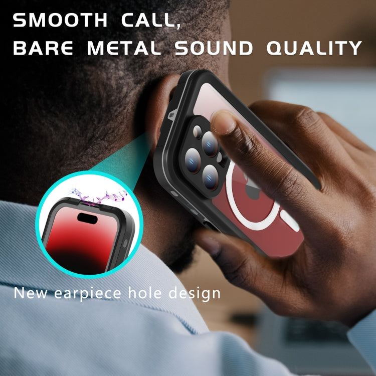 For iPhone 15 Pro Max RedPepper IP68 Waterproof MagSafe Phone Case(Black) by RedPepper