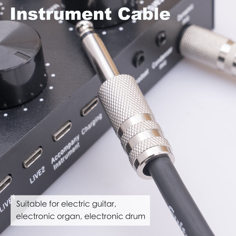 3045GR Mono 6.35mm Plug Male to Male Electric Guitar Audio Cable, Length:10m by bashfashion