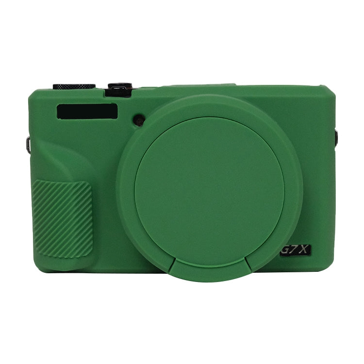 For Canon PowerShot G7 X Mark III / G7X3 Soft Silicone Protective Case with Lens Cover(Green) by bashfashion