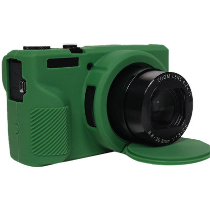 For Canon PowerShot G7 X Mark III / G7X3 Soft Silicone Protective Case with Lens Cover(Green) by bashfashion