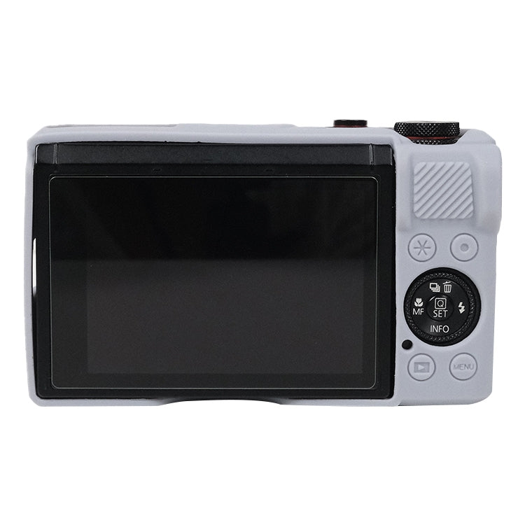 For Canon PowerShot G7 X Mark III / G7X3 Soft Silicone Protective Case with Lens Cover(Grey) by bashfashion