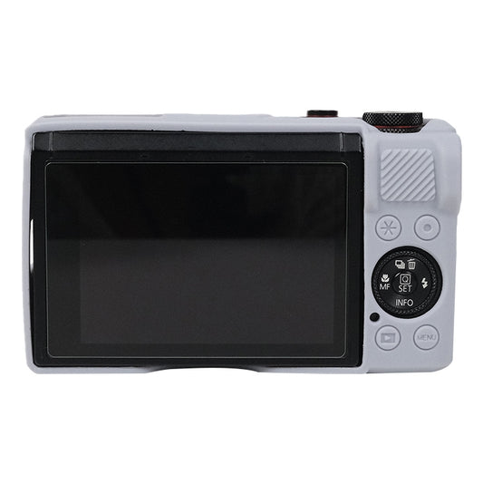 For Canon PowerShot G7 X Mark III / G7X3 Soft Silicone Protective Case with Lens Cover(Grey) by bashfashion