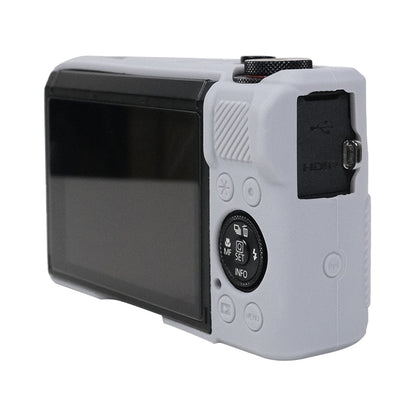 For Canon PowerShot G7 X Mark III / G7X3 Soft Silicone Protective Case with Lens Cover(Grey) by bashfashion