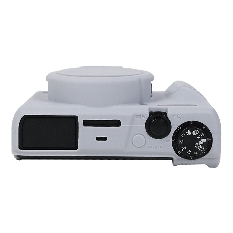 For Canon PowerShot G7 X Mark III / G7X3 Soft Silicone Protective Case with Lens Cover(Grey) by bashfashion