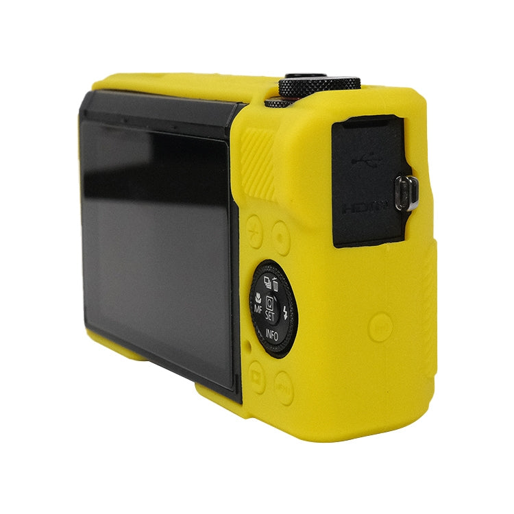 For Canon PowerShot G7 X Mark III / G7X3 Soft Silicone Protective Case with Lens Cover(Yellow) by bashfashion
