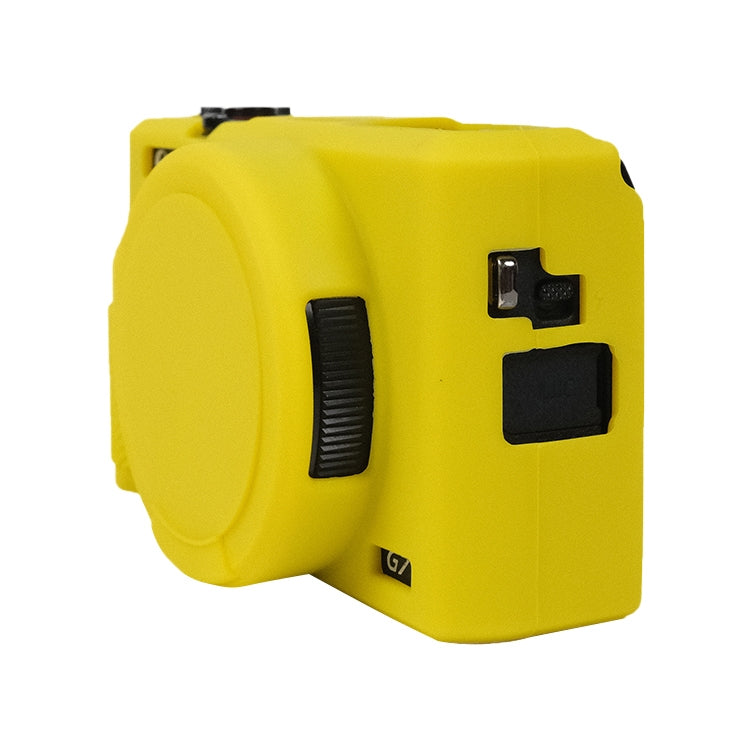 For Canon PowerShot G7 X Mark III / G7X3 Soft Silicone Protective Case with Lens Cover(Yellow) by bashfashion
