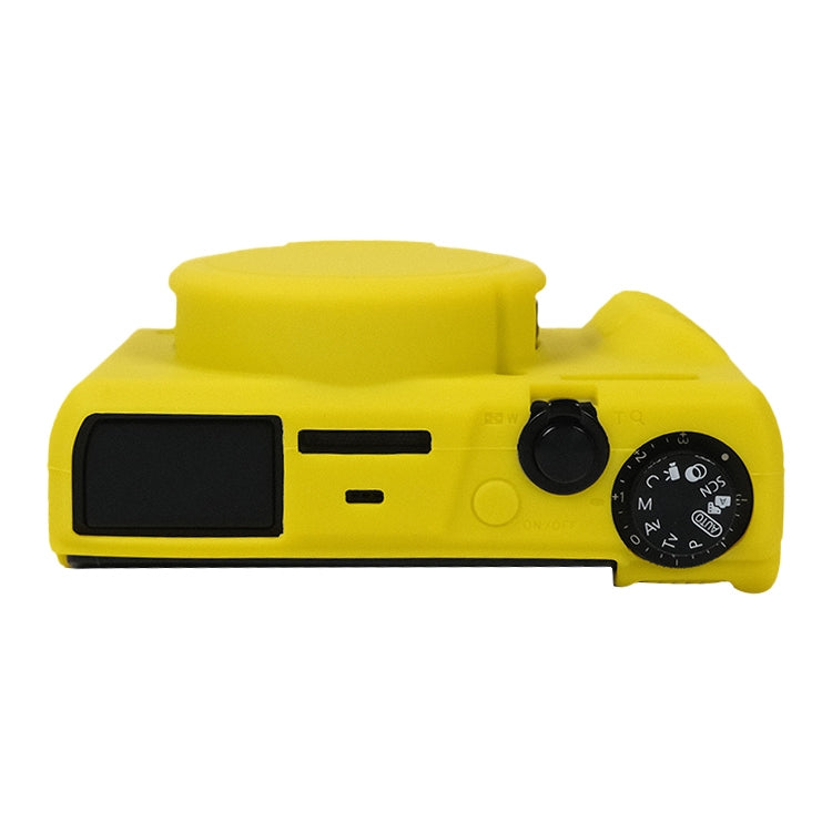 For Canon PowerShot G7 X Mark III / G7X3 Soft Silicone Protective Case with Lens Cover(Yellow) by bashfashion