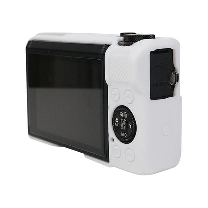 For Canon PowerShot G7 X Mark III / G7X3 Soft Silicone Protective Case with Lens Cover(White) by bashfashion