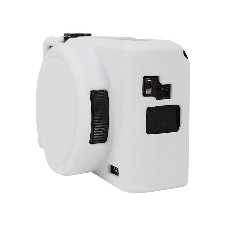 For Canon PowerShot G7 X Mark III / G7X3 Soft Silicone Protective Case with Lens Cover(White) by bashfashion