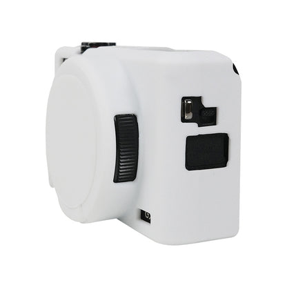 For Canon PowerShot G7 X Mark III / G7X3 Soft Silicone Protective Case with Lens Cover(White) by bashfashion