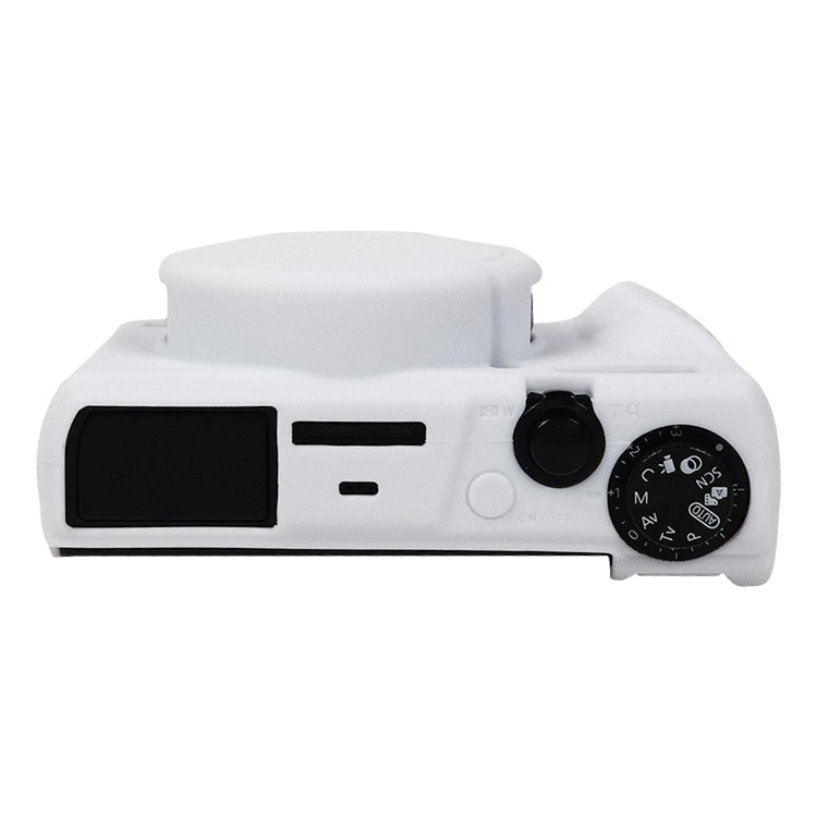 For Canon PowerShot G7 X Mark III / G7X3 Soft Silicone Protective Case with Lens Cover(White) by bashfashion