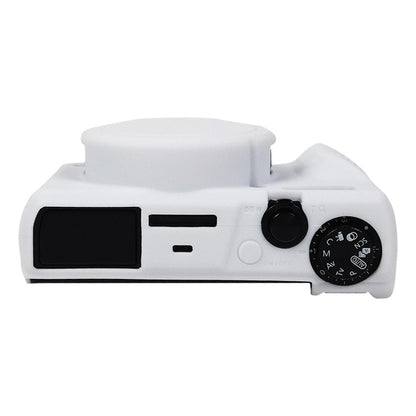 For Canon PowerShot G7 X Mark III / G7X3 Soft Silicone Protective Case with Lens Cover(White) by bashfashion