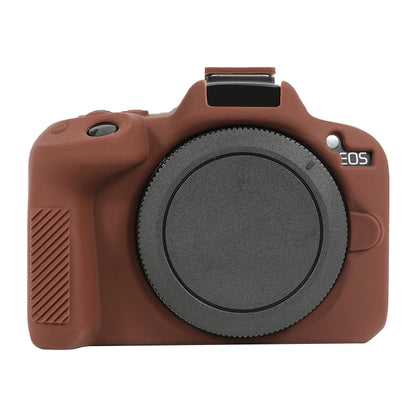 For Canon EOS R50 Soft Silicone Protective Case(Coffee) by bashfashion