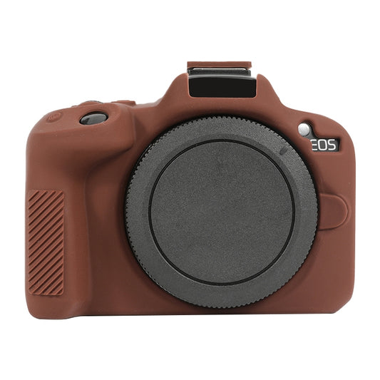 For Canon EOS R50 Soft Silicone Protective Case(Coffee) by bashfashion