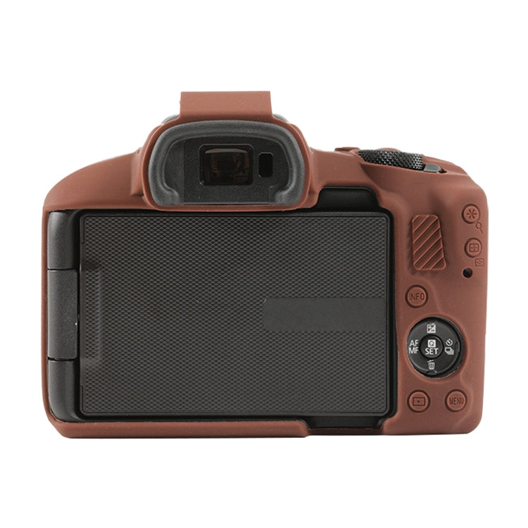 For Canon EOS R50 Soft Silicone Protective Case(Coffee) by bashfashion