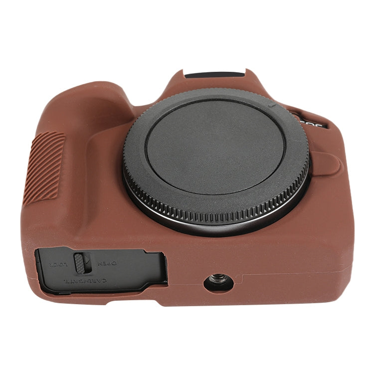 For Canon EOS R50 Soft Silicone Protective Case(Coffee) by bashfashion