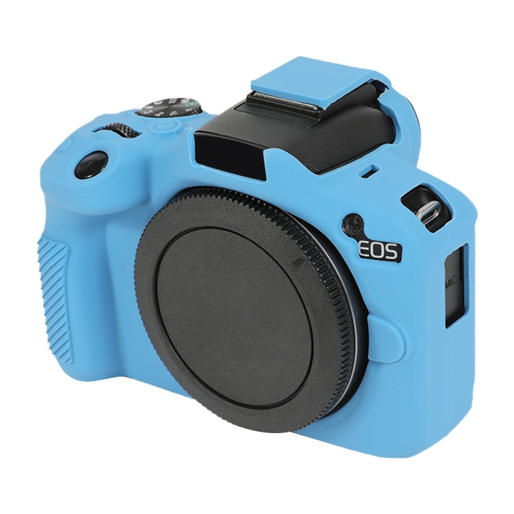 For Canon EOS R50 Soft Silicone Protective Case(Dark Blue) by bashfashion