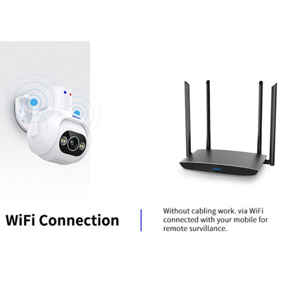 ESCAM PT304 HD 4MP Humanoid Detection Tracking WiFi Connection Sound Alarm Intelligent Night Vision H.265 Camera(UK Plug) by ESCAM