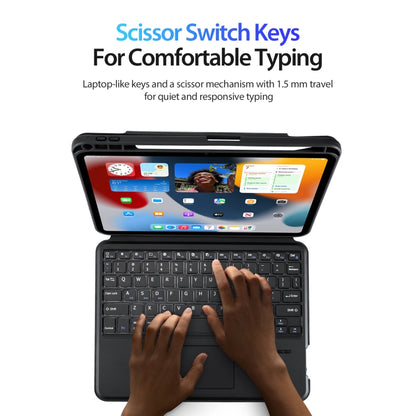 For iPad 10th Gen 10.9 2022 DUX DUCIS DK Series Magnetic Wireless Bluetooth Keyboard Tablet Case(Black) by DUX DUCIS