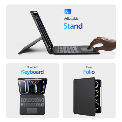 For iPad Pro 13 2024 DUX DUCIS DK Series Magnetic Wireless Bluetooth Keyboard Tablet Case(Black) by DUX DUCIS