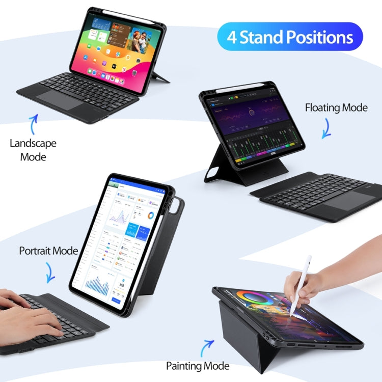 For iPad Pro 11 2024 DUX DUCIS DK Series Magnetic Wireless Bluetooth Keyboard Tablet Case(Black) by DUX DUCIS