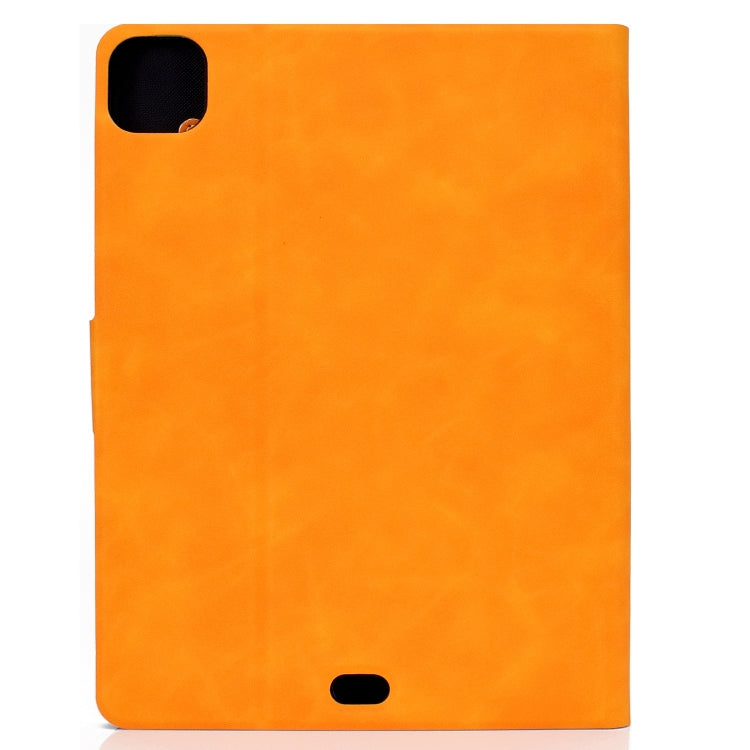 For iPad Air 2022 / 2020 10.9 Cowhide Texture Leather Smart Tablet Case(Khaki) by bashfashion
