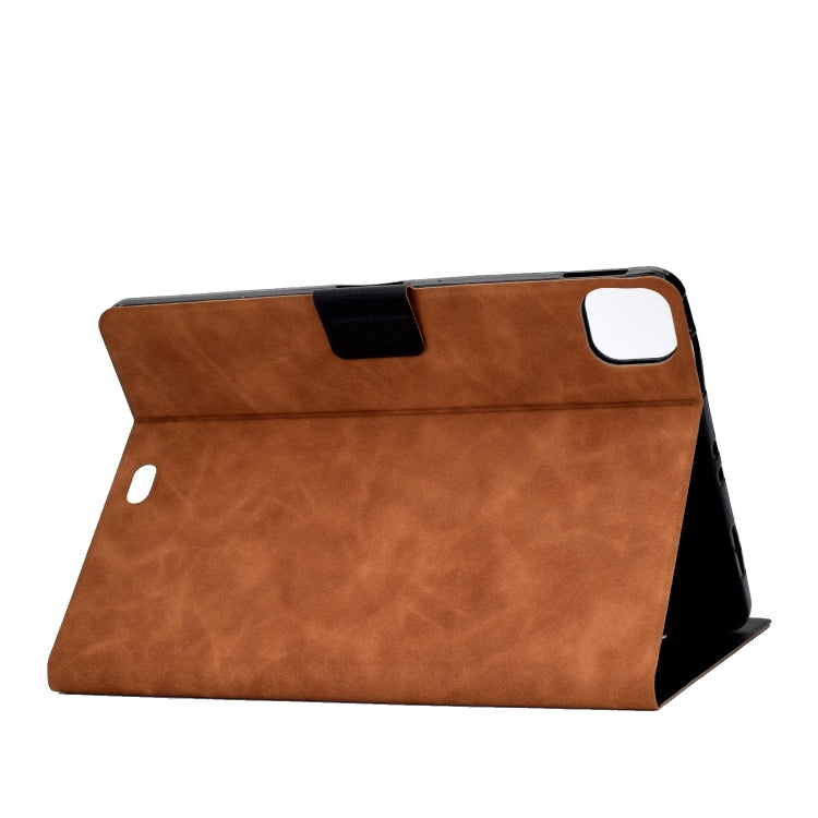For iPad Air 2022 / 2020 10.9 Cowhide Texture Leather Smart Tablet Case(Brown) by bashfashion