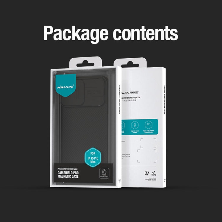 For iPhone 15 Pro Max NILLKIN CamShield Pro Magnetic Magsafe Phone Case(Blue) by NILLKIN