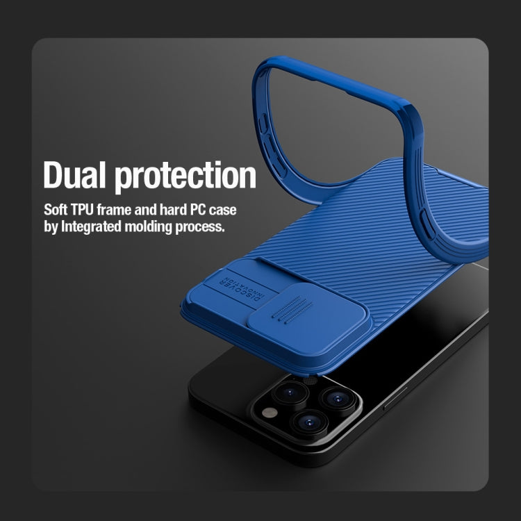 For iPhone 15 Pro NILLKIN CamShield Pro PC Phone Case(Blue) by NILLKIN
