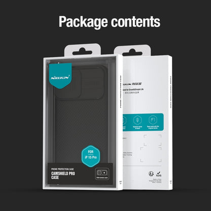 For iPhone 15 Pro NILLKIN CamShield Pro PC Phone Case(Blue) by NILLKIN