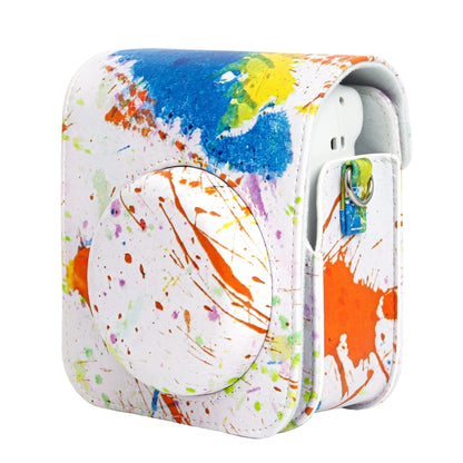 For FUJIFILM instax mini 12 Painted Full Body Leather Case Camera Bag with Strap(Splash Ink Watercolor) by bashfashion