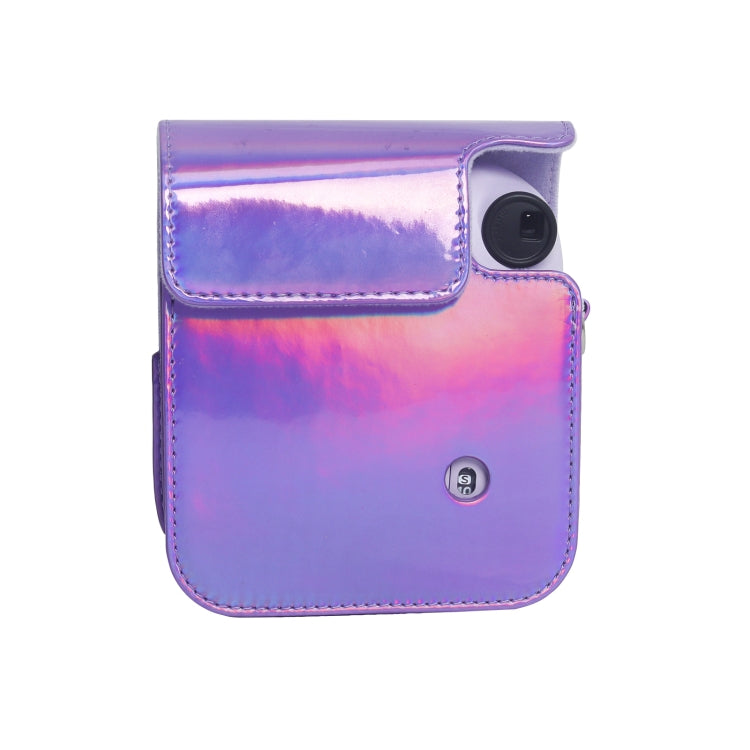 For FUJIFILM instax mini 12 Laser Full Body Leather Case Camera Bag with Strap(Purple) by bashfashion