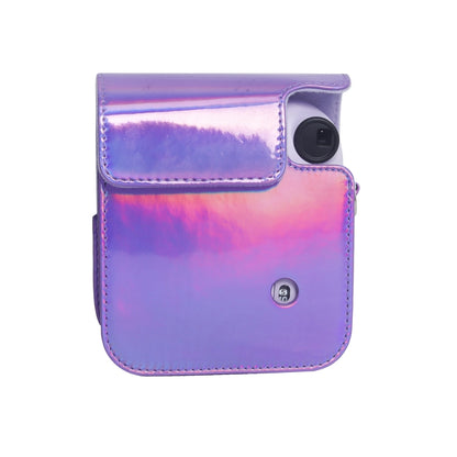 For FUJIFILM instax mini 12 Laser Full Body Leather Case Camera Bag with Strap(Purple) by bashfashion